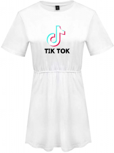 vestido verano manga corta mujer niña blanco negro tiktok TIK TOK  amazon Comprar ropa de TikTok