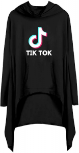 vestido asimétrico irregular sudadera mujer largo manga larga tiktok TIK TOK niña  amazon Comprar ropa de TikTok